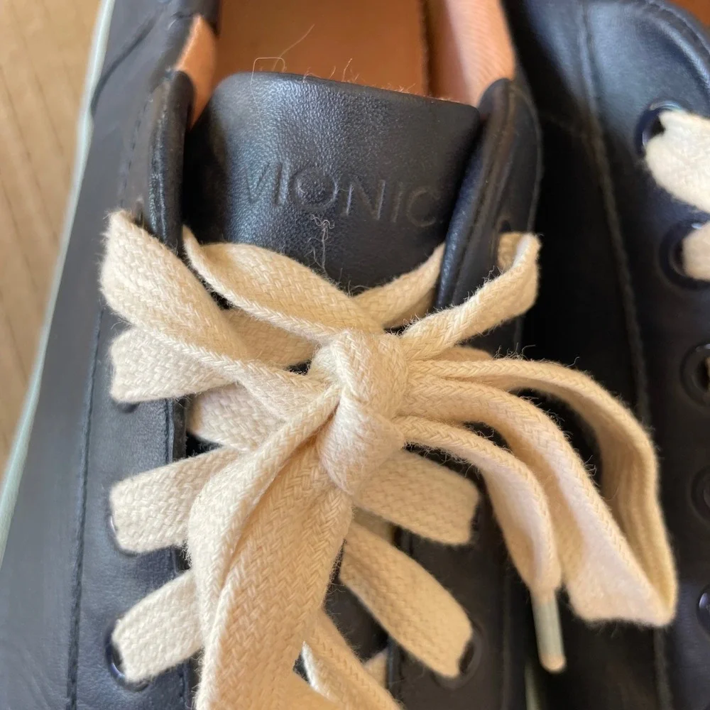 Vionic Pro Shoes Womens 10 Navy Blue Leather Mable Athletic Casual Comfort
